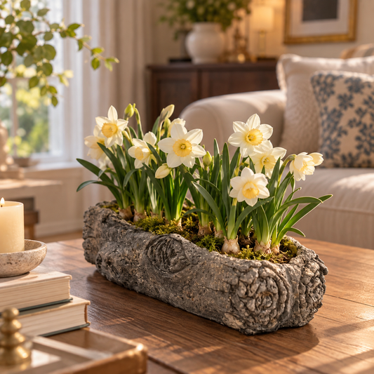 Cement Log Planter