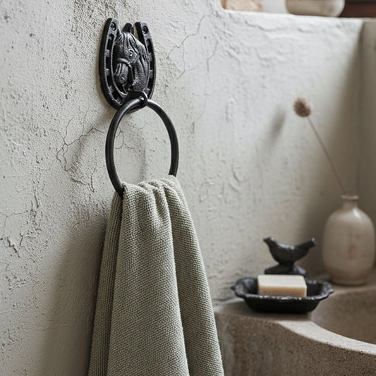 Cast Iron Horse Head Towel Ring