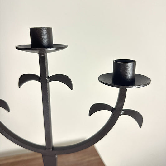 Iron Metal Rusted Candelabra
