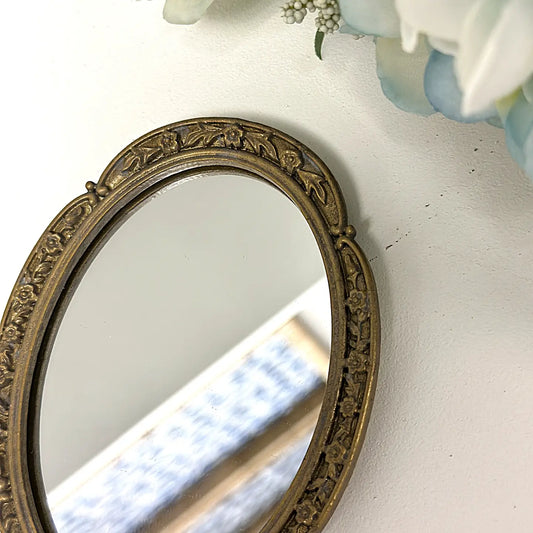 French Vintage Hand-Held Mirror Style B