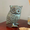 Cast Iron Owl in Antique Green, Blue Rustic Finish