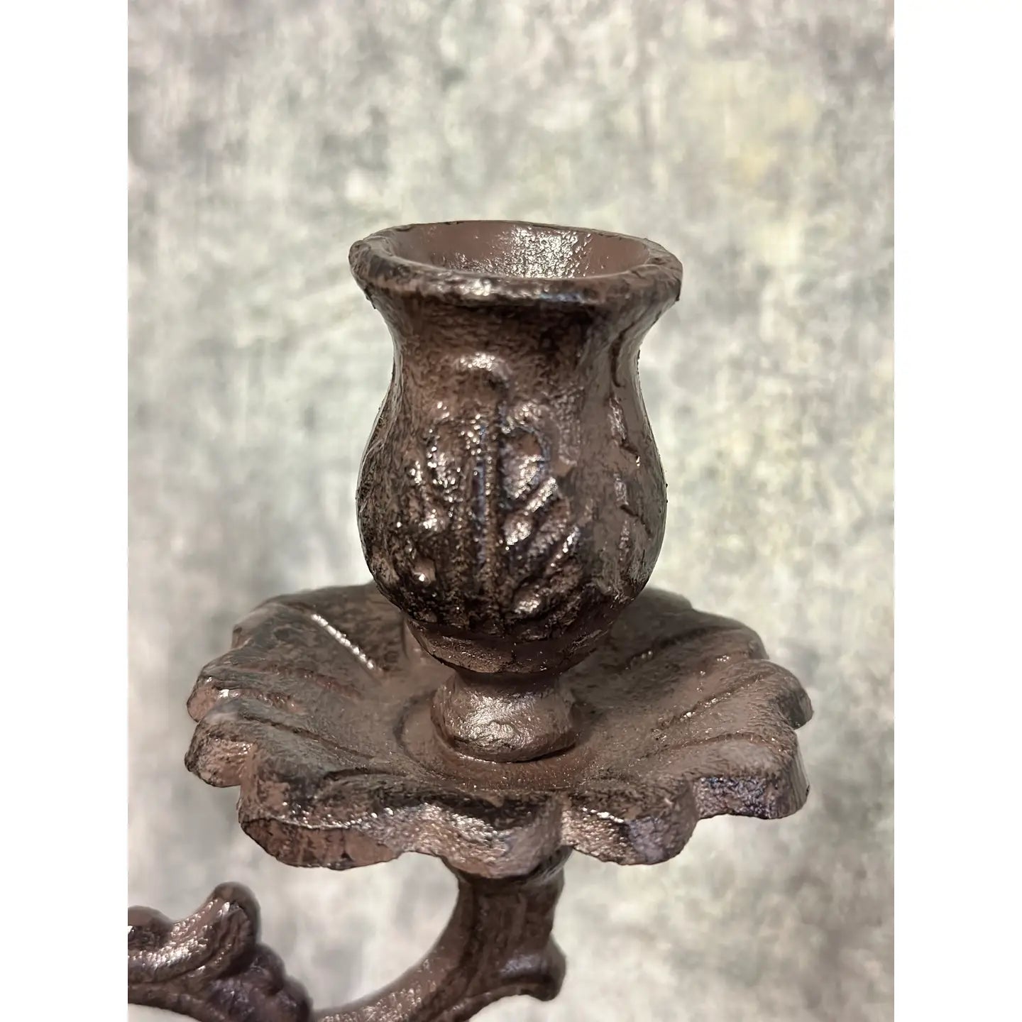 Vintage Style Cast Iron Candle Holder