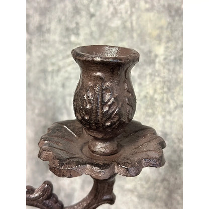 Vintage Style Cast Iron Candle Holder