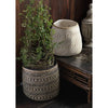 Handwoven Cylinder Basket in Black & Natural Seagrass
