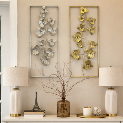 METAL FLOWER WALL DECOR