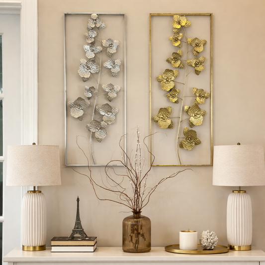 METAL FLOWER WALL DECOR