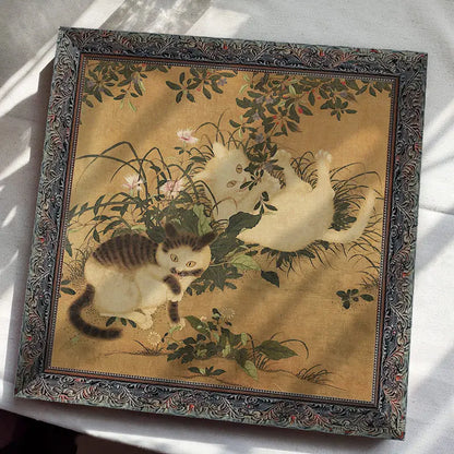 Wall Decor with Wood Carved Frame