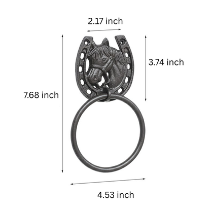 Cast Iron Horse Head Towel Ring