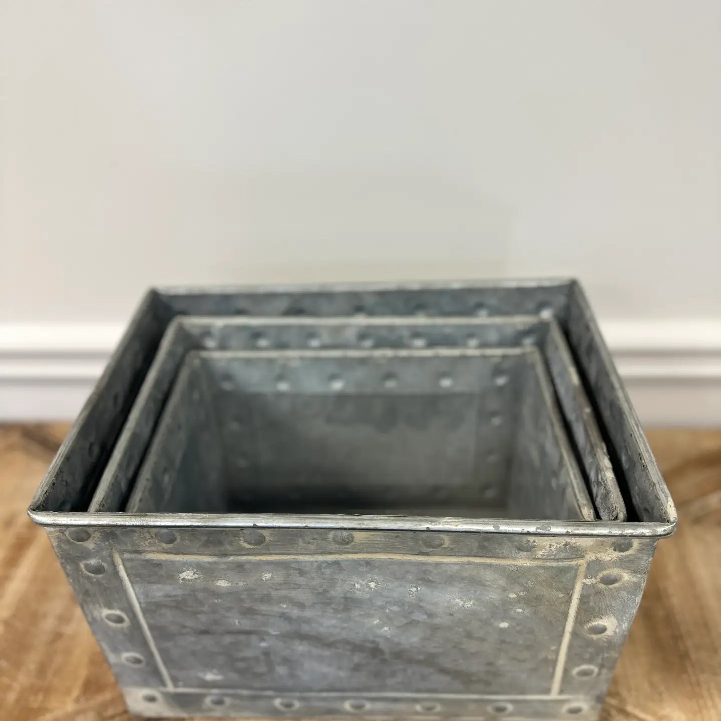 Iron Rectangle Storage Container - Set of 3