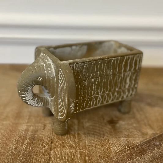 RESIN ELEPHANT PLANTER