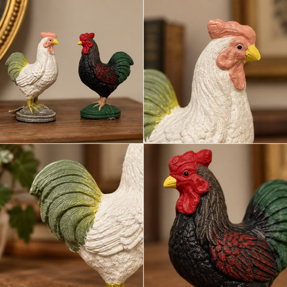 Cast Iron Rooster Statue