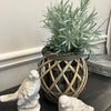 WILLOW LANTERN WITH GLASS VASE