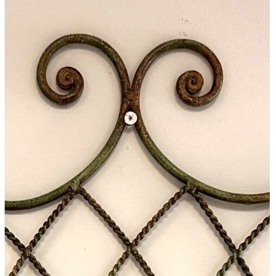 Rust Wrought Iron Wall Basket