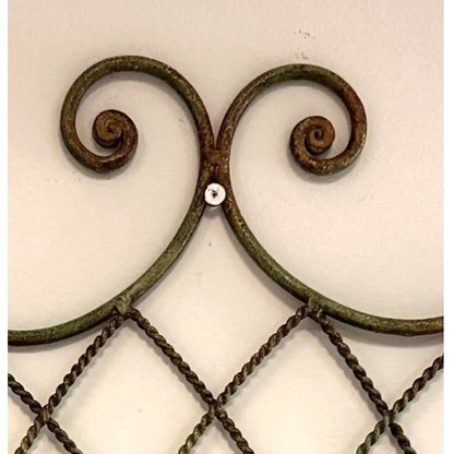 Rust Wrought Iron Wall Basket