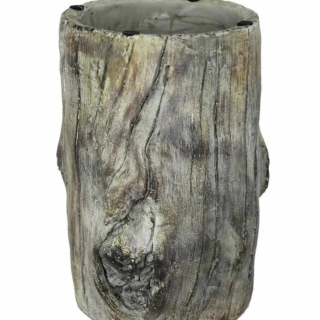Distressed  Cement Log Display Riser