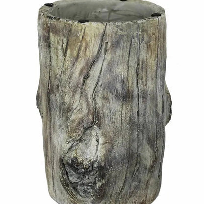 Distressed  Cement Log Display Riser