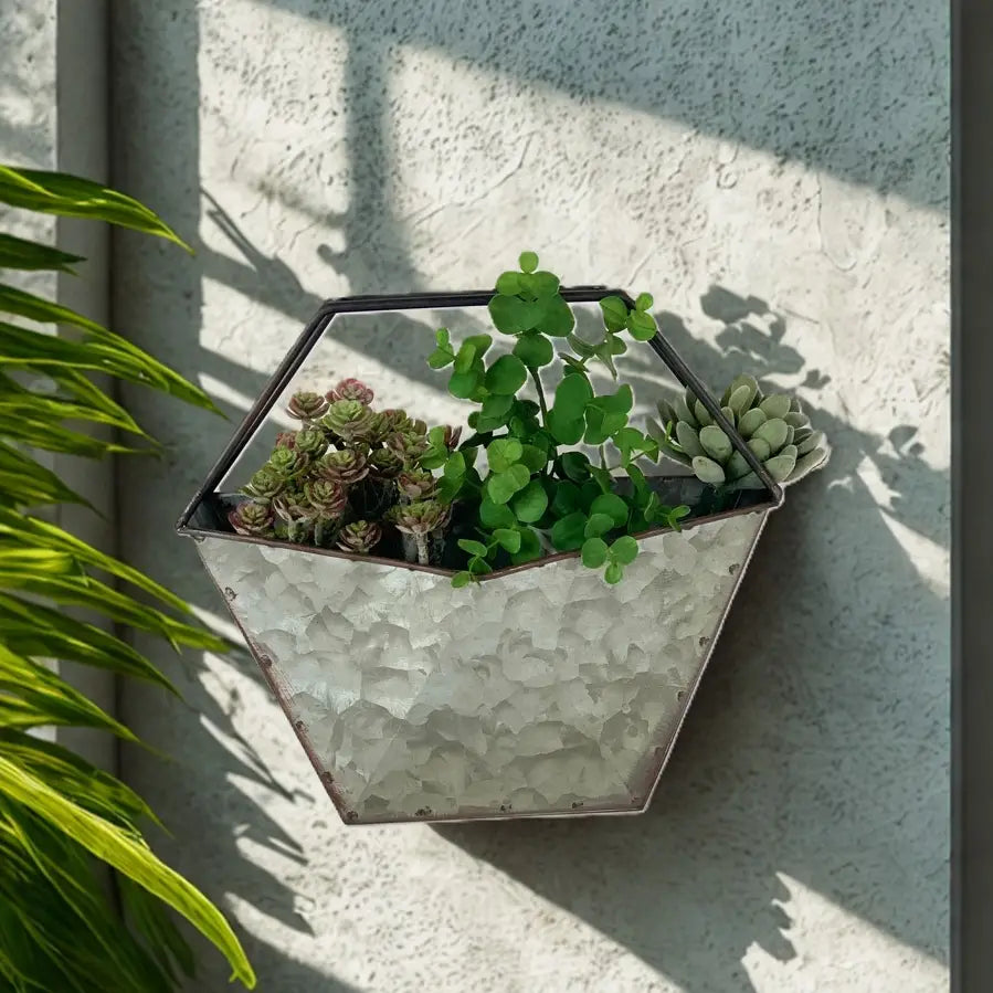 Galvanized Zinc Desktop Planter