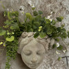Wall Art Cement Girl   Planter