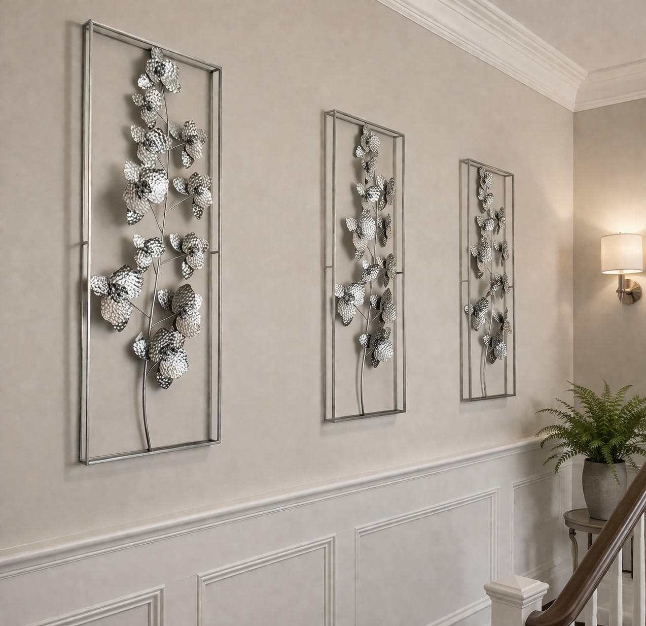 METAL FLOWER WALL DECOR