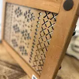 Wood Tray With Glass Bottom