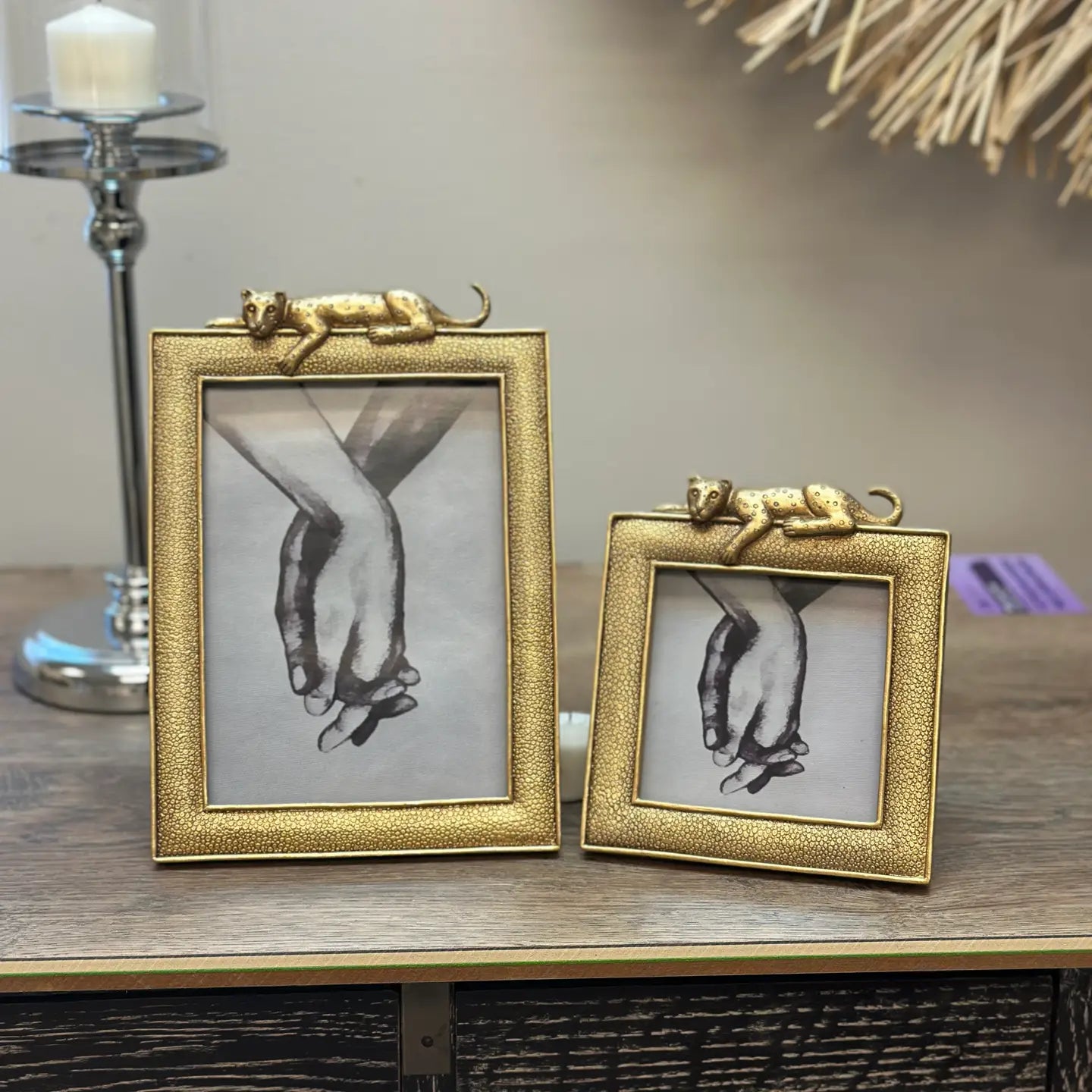 Luxurious Gold Leopard Photo Frame