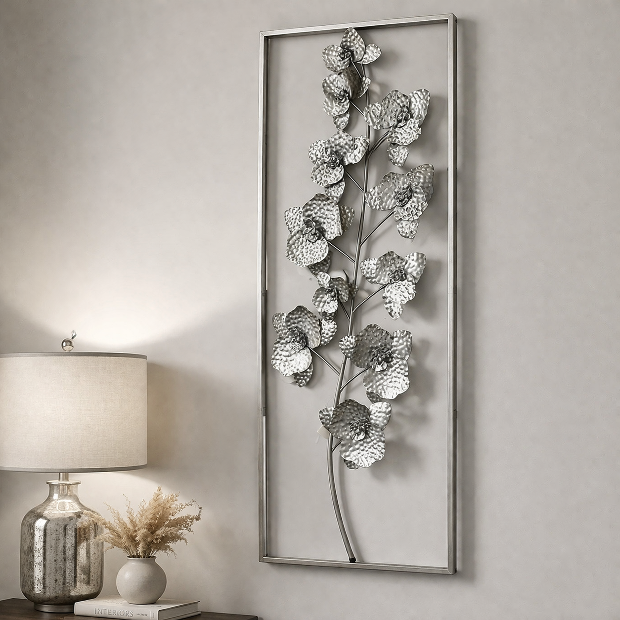 METAL FLOWER WALL DECOR