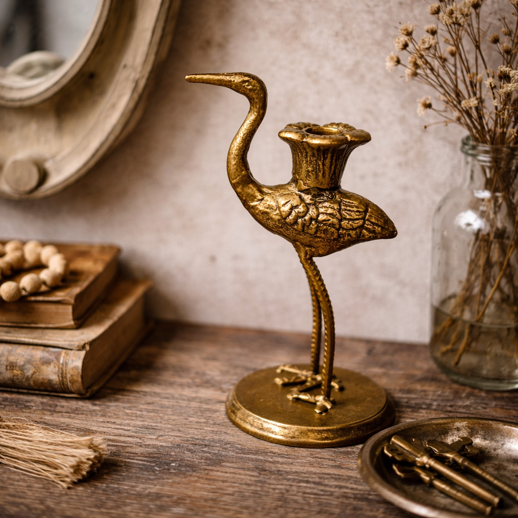Vagabond Vintage Crane Candle Holder - Thumbnail 2