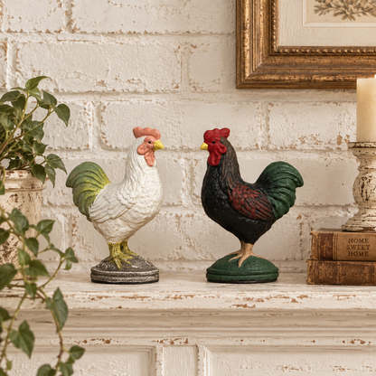 Cast Iron Rooster Statue