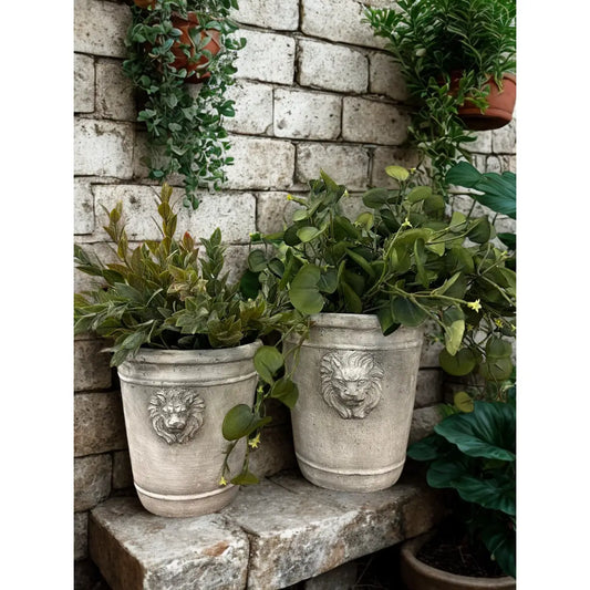 Cement Lion Planter