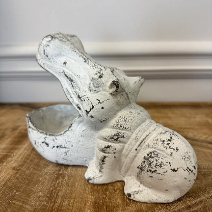 Cast Iron Hippo Storage Box