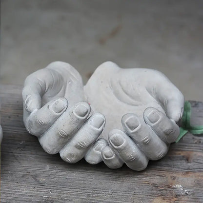 Hand-Shaped Concrete Planters