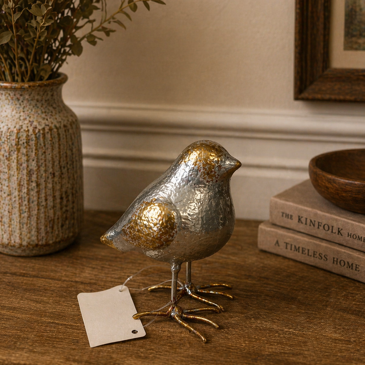 Cast Iron Bird Table Decor