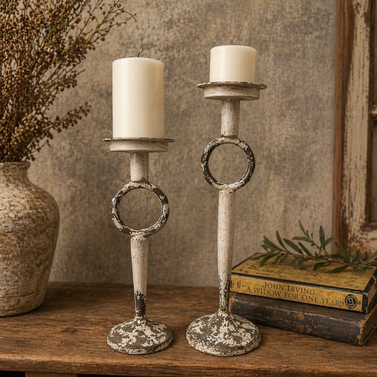Antique Wrought Iron Candle Holder