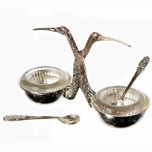 Vagabond Vintage Stork Salt + Pepper Cellar