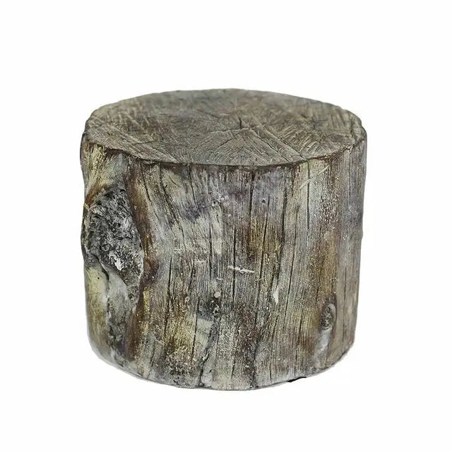 Distressed  Cement Log Display Riser