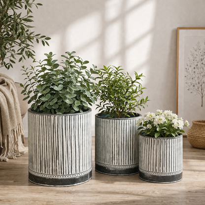 IRON BUCKET SET OF THREE