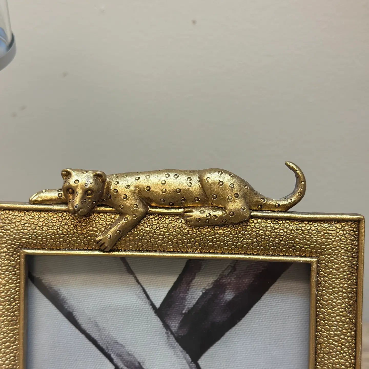 Luxurious Gold Leopard Photo Frame