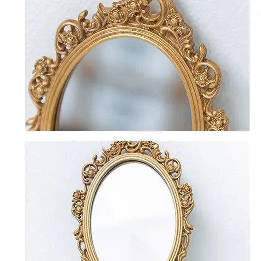 French Vintage Hand-Held Mirror