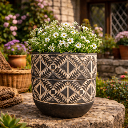 Aboriginal Planter Black