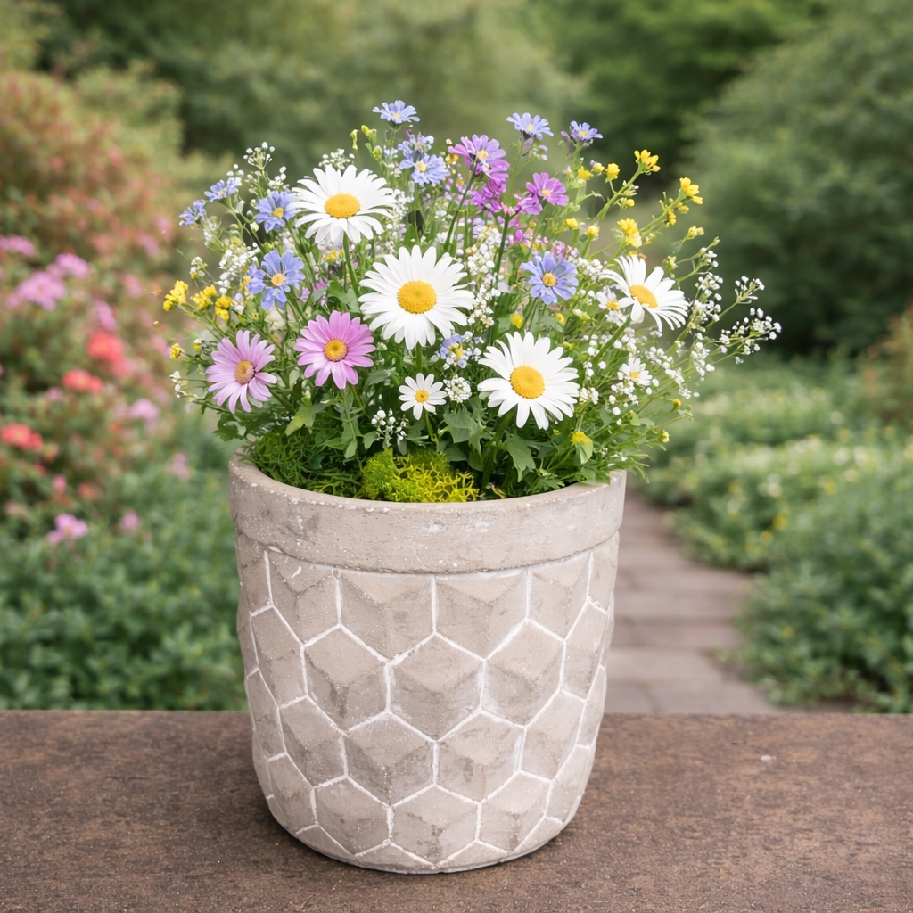 Geometric Cement Planter