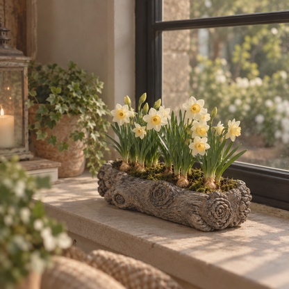 Cement Log Planter