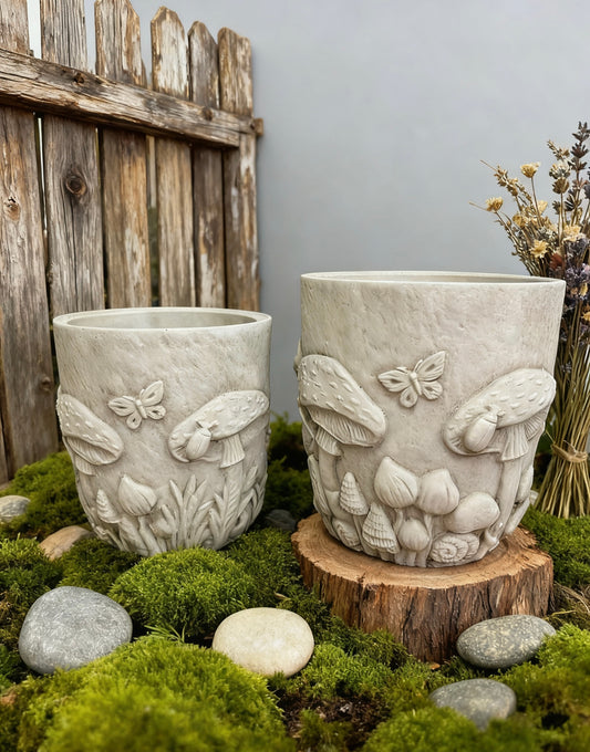 Woodland Mushroom & Butterfly Planter