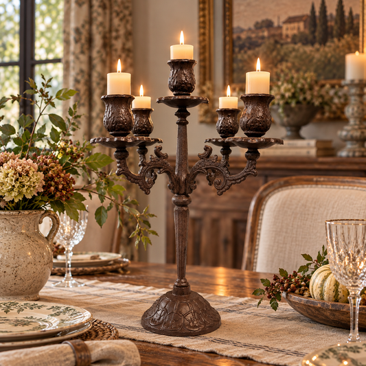 Heavy Duty Cast Iron Candelabra