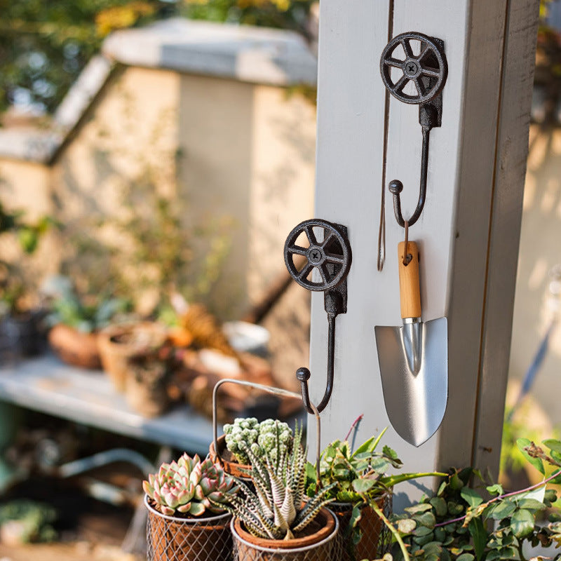 Industrial Cast Iron Valve Wheel Wall Hook