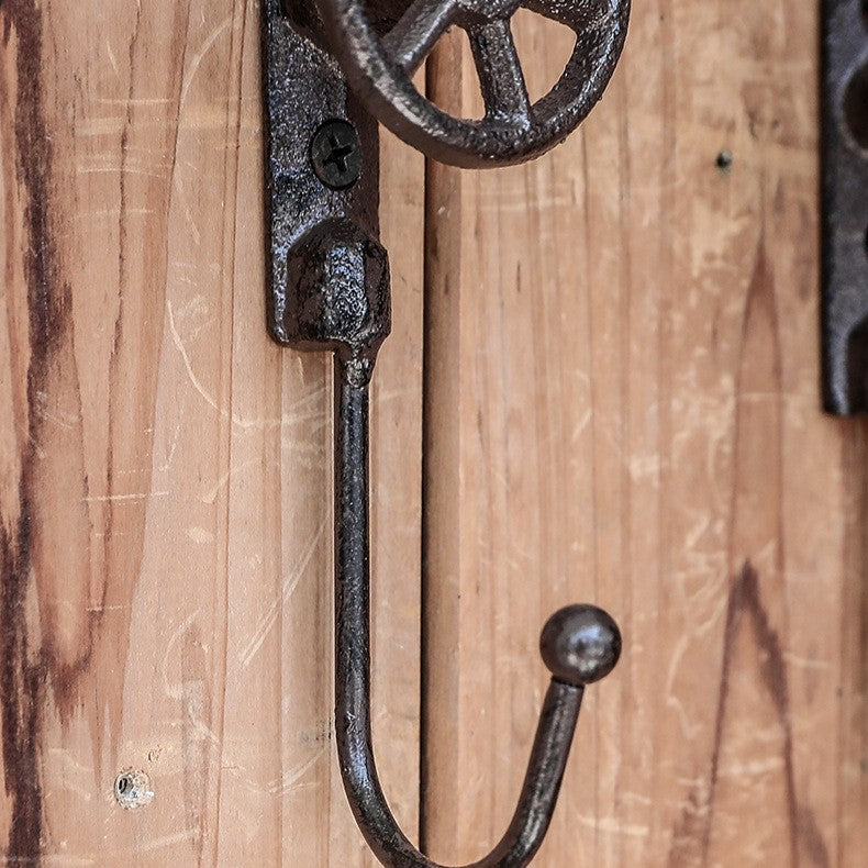 Industrial Cast Iron Valve Wheel Wall Hook