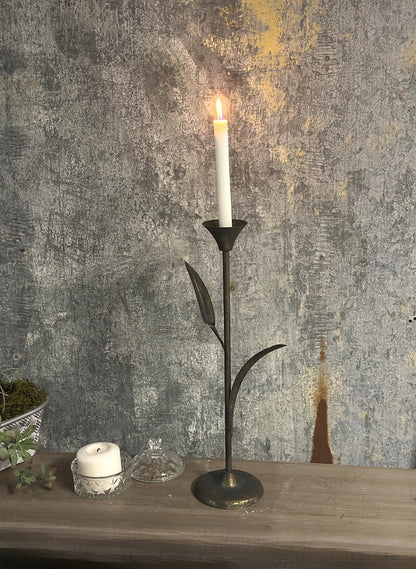 Rustic Iron Taper Candle Holder