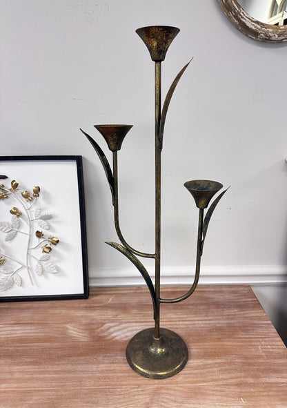 Rustic Iron Taper Candle Holder