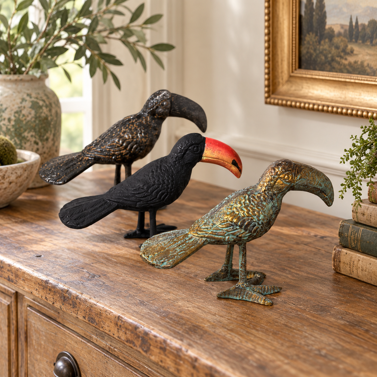Iron Toucan Figurine