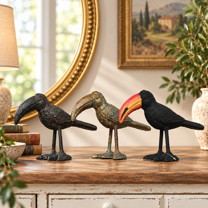 Iron Toucan Figurine