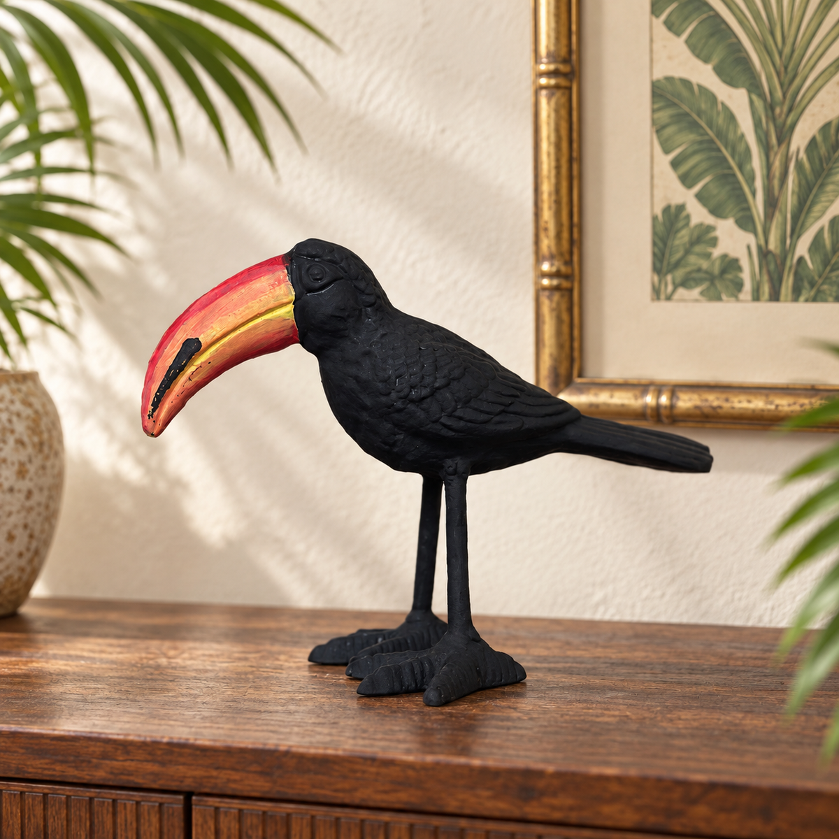 Iron Toucan Figurine